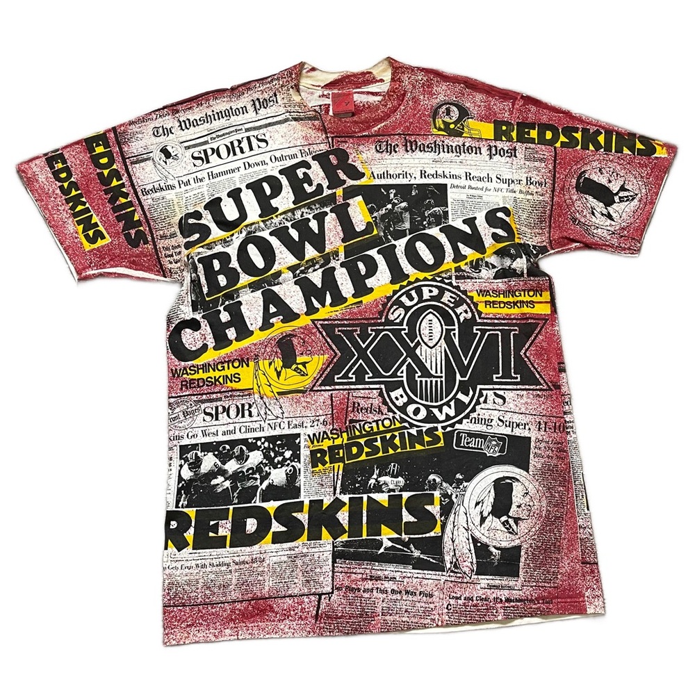 Vintage Washington Redskins AOP Champions T Shirt L